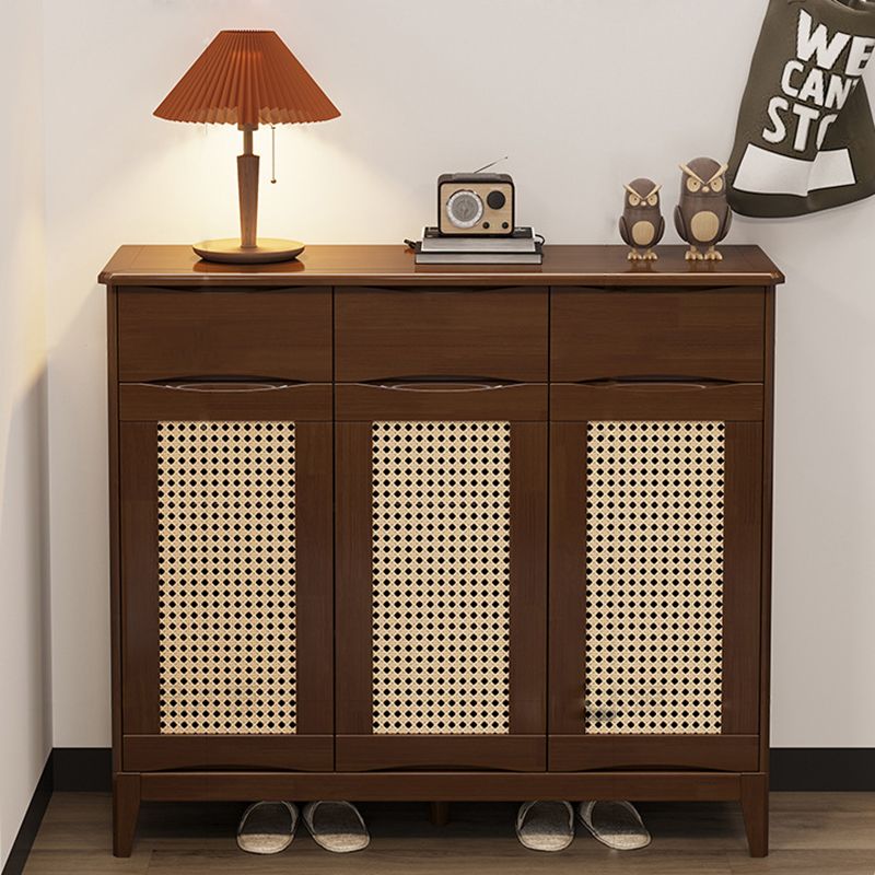 40.15" Tall 2/3 - Door Accent Cabinet Rubberwood Cabinet in Brown/Natural Clearhalo 'Cabinets & Chests' 'cabinets_chests' 'furn' 'furn_cabinets_chests' 'Furniture' 'Living Room Furniture' 1200x1200_1e31b500-8926-4603-bca6-90f5e1a087cd