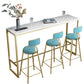 Glam Faux Marble Bar Set 1/2/4 Pieces Rectangle Counter Table Set for Indoor Clearhalo 'Bar Furniture' 'furn' 'furn_home_bar_bar_sets' 'Furniture' 'Home Bars & Bar Sets' 'home_bar_bar_sets' 'Kitchen & Dining Furniture' 1200x1200_1e32e7bc-80f5-4e3a-af22-cf4ec6d2a7e4