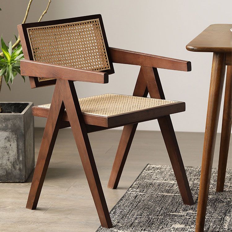 Solid Wood Dining Arm Chairs Indoor-Outdoor Open Back Chair for Kitchen Clearhalo ' kitchen&dining_furn' 'Dining Chairs' 'Dining Tables & Seating' 'dining_chair' 'furn' 'furn_dining_chair' 'Furniture' 'furniture_dining_chair' 'Kitchen & Dining Furniture' 'kitchen' 1200x1200_1e32ec15-1405-426b-ac5c-df6b751a1ffa