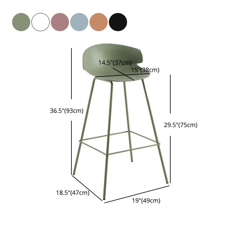 Scandinavian Matte Finish Metal Bar Stool Milk Tea Shop Footrest Stool Clearhalo 'Bar Furniture' 'Bar Stools' 'bar_stools' 'furn' 'furn_bar_stools' 'Furniture' 'furniture_bar_stools' 'Kitchen & Dining Furniture' 1200x1200_1e334d9b-a4e8-41cb-a101-97d39af8c14d