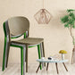 Indoor-Outdoor Plastic Dining Chair Open Back Stacking Side Chair