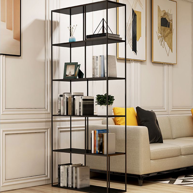 Metal Etagere Bookcase Industrial Open Back Bookshelf for Home Office Clearhalo 'Bookcases' 'furn' 'furn_bookcases' 'Furniture' 'furniture_bookcases' 'kitchen' 'kitchen_bookcases' 'Living Room Furniture' 'Office Furniture' 1200x1200_1e34b0cb-fec2-4389-9221-a8d098c4c4cf