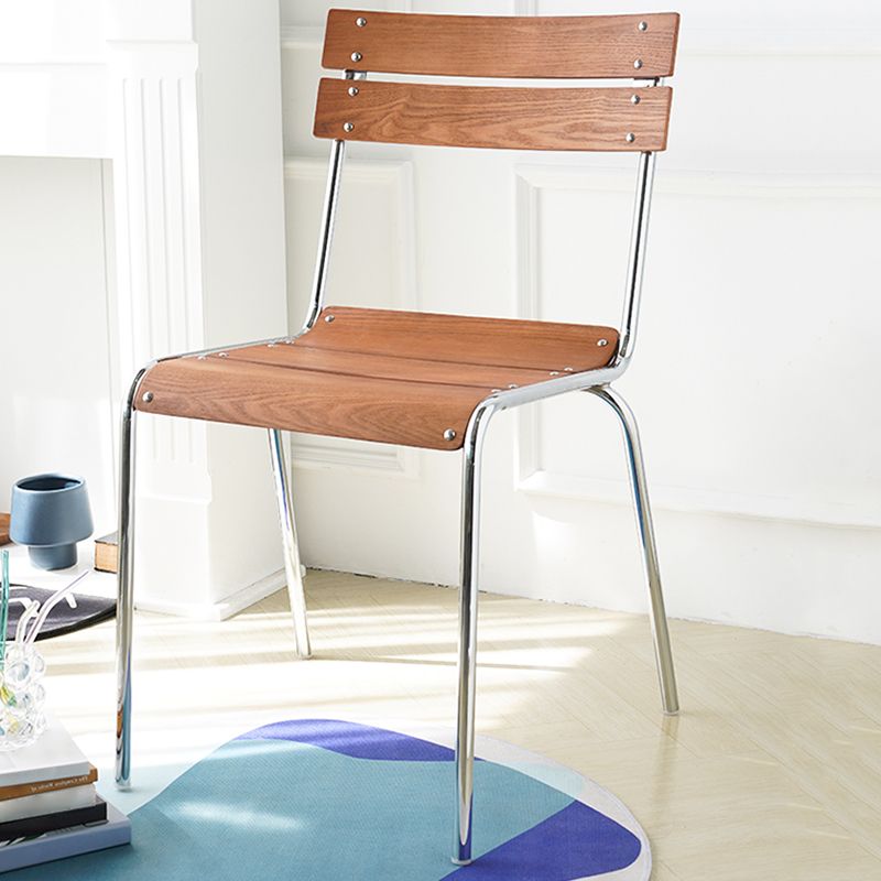 Sala da pranzo gamba d'argento contemporanea apertura sedia da pranzo senza bracciole