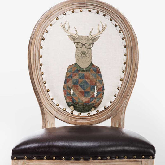 Solid Wood Country Style Dining Room Chair Matte Finish King Louis Back Side Chair Clearhalo ' kitchen&dining_furn' 'Dining Chairs' 'Dining Tables & Seating' 'dining_chair' 'furn' 'furn_dining_chair' 'Furniture' 'furniture_dining_chair' 'Kitchen & Dining Furniture' 'kitchen' 1200x1200_1e36d9d1-10ed-446d-89c6-b0767cd9f91d