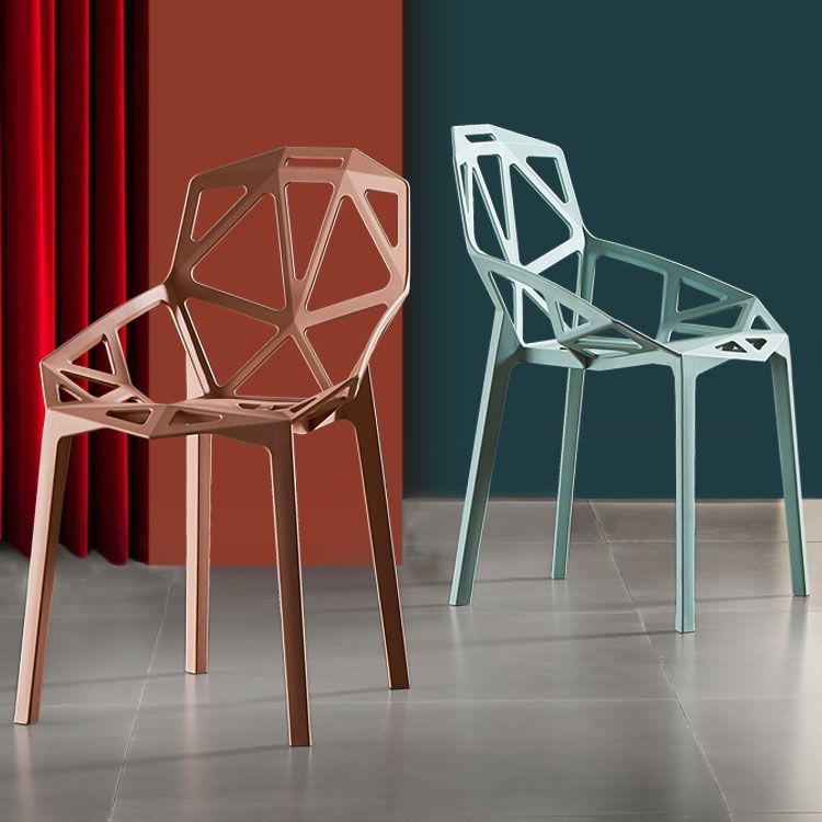 Contemporary Style Stackable Chairs Dining Plastic Arm Chairs for Kitchen Clearhalo 'Dining Chairs' 'Dining Tables & Seating' 'dining_chair' 'furn' 'furn_dining_chair' 'Furniture' 'furniture_dining_chair' 'Kitchen & Dining Furniture' 1200x1200_1e373000-315e-44d2-99d0-1512860b236b