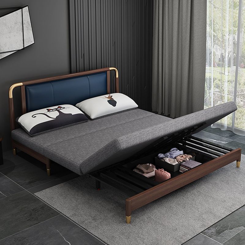 31 "divano futon largo glam in pelle grigio divano per dormiente futon