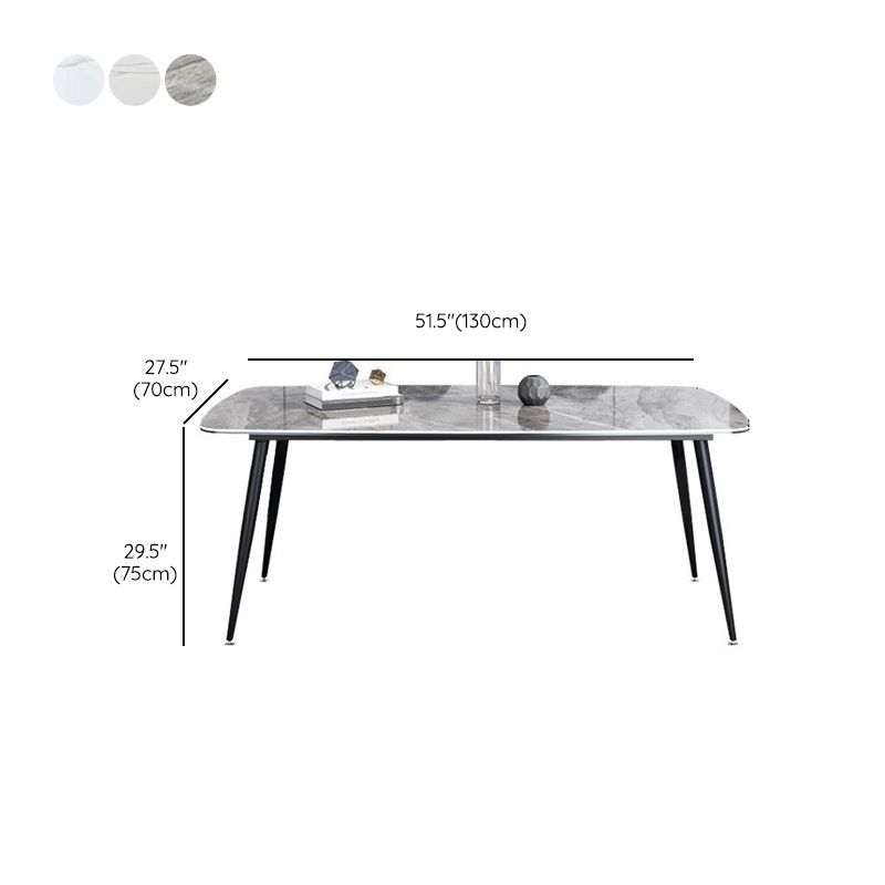 Simplicity Style Furniture Rectangle Stone Dining Room Table for Dining Room Clearhalo 'Dining Tables & Seating' 'Dining Tables' 'dining_table' 'furn' 'furn_dining_table' 'Furniture' 'Kitchen & Dining Furniture' 1200x1200_1e385ef2-0a61-4f26-8b24-a73a1ab28831