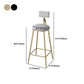 Sgabello da bar moderno per poggiapiedi e sgabello grigio grigio per soggiorno