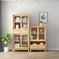 Natural Scandinavian Standard Bookcase Pine Wood Bookcase with Door Clearhalo 'Bookcases' 'furn' 'furn_bookcases' 'Furniture' 'furniture_bookcases' 'Office Furniture' 1200x1200_1e398be6-ba5e-4173-b55f-5f4d2b725c0f