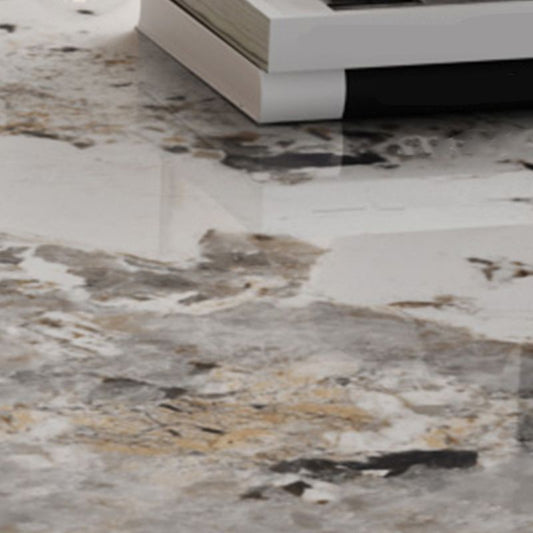 Mesa de comedor de comedor de madera sólida moderna mesa de comedor de base de trípode de piedra