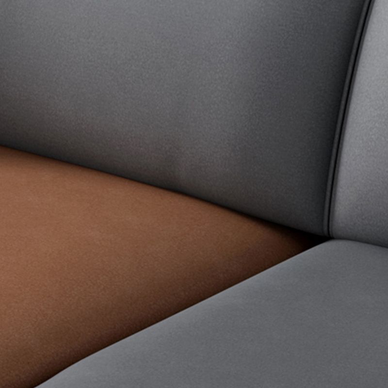 Faux Leather Pillow Top Arm Sectional with Adjustable Pillowed Back Cushions Clearhalo 'furn' 'furn_sectionals' 'Furniture' 'furniture_sectionals' 'kitchen' 'kitchen_sectionals' 'Living Room Furniture' 'Sectionals' 1200x1200_1e3ca0e6-5363-439d-bd08-02e1817e76db