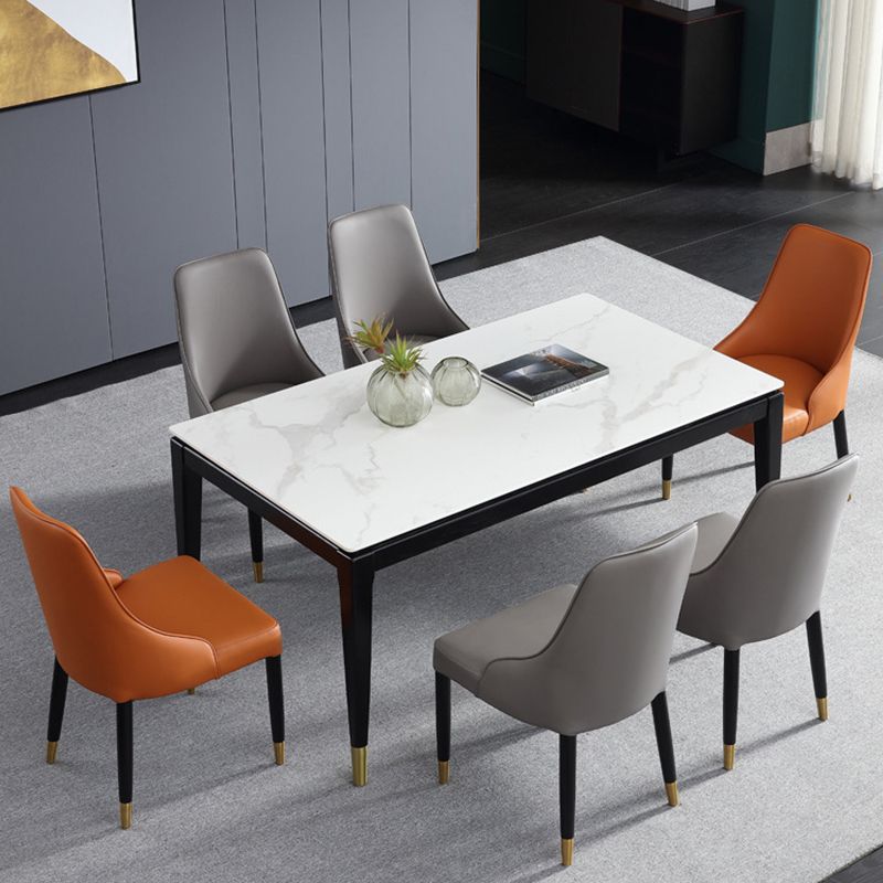 Glam Style Parsons Side Chair Leather Dining Chair for Dining Room Clearhalo 'Dining Chairs' 'Dining Tables & Seating' 'dining_chair' 'furn' 'furn_dining_chair' 'Furniture' 'Kitchen & Dining Furniture' 1200x1200_1e3e224c-e38e-4044-81ee-719148cdc46d