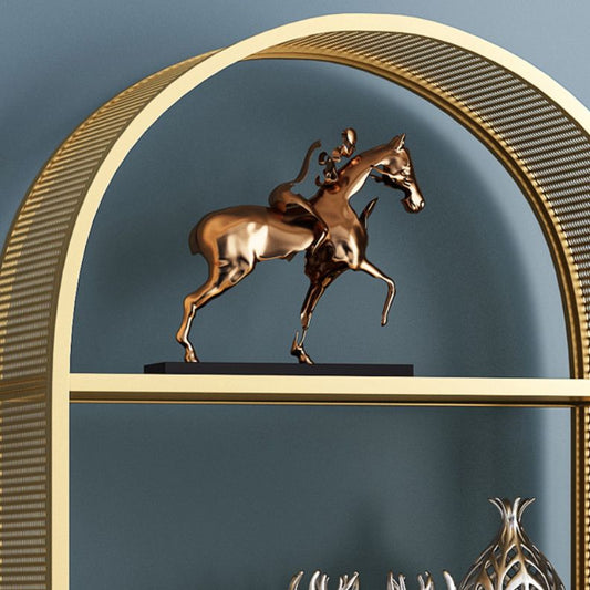 Shelves Included Glam Bookcase Standard Metal Open Back Bookshelf