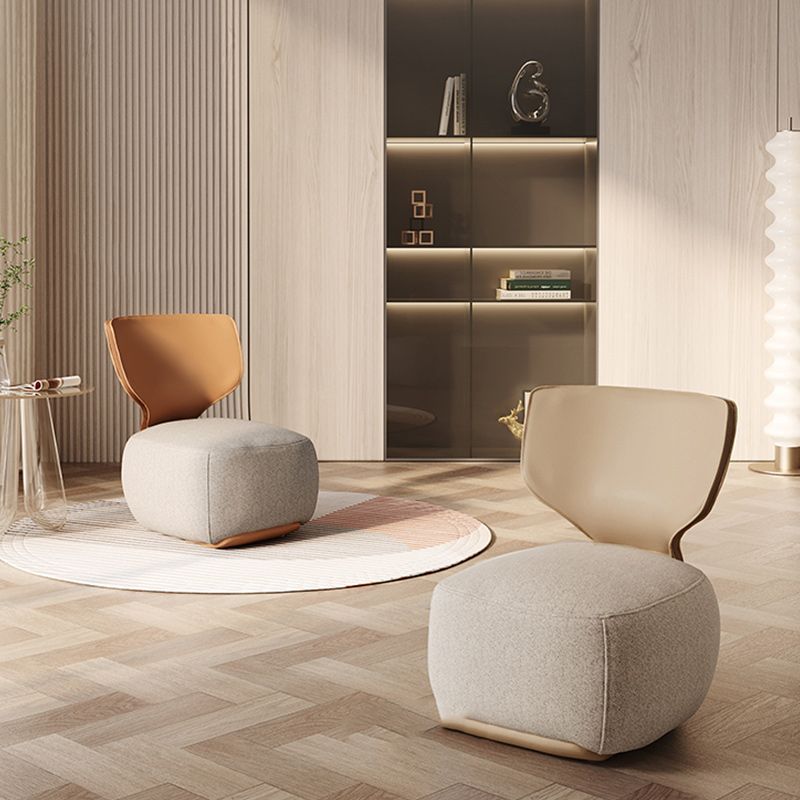 Mid-Century Modern Fixed Back Armless Fabric Solid Color Parsons Chair Clearhalo 'Accent Chairs' 'accent_chairs' 'Chairs & Seating' 'furn' 'furn_accent_chairs' 'Furniture' 'Living Room Furniture' 1200x1200_1e40b8f6-15ac-4dfb-b636-8ec6eb17551e