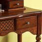 Solid Wood Makeup Table 57.08" H Makeup Vanity with 4 Drawers