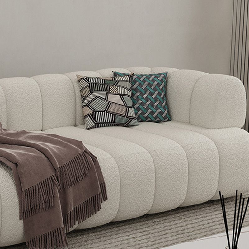 Almohadas de tela de sofá contemporáneas de 31 "de ancho asientos estacionarios blancos