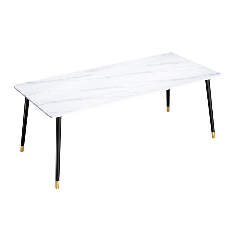 Sintered Stone Dining Table Traditional Luxury White Table with 4 Legs Clearhalo 'Dining Tables & Seating' 'Dining Tables' 'dining_table' 'furn' 'furn_dining_table' 'Furniture' 'furniture_dining_table' 'Kitchen & Dining Furniture' 'kitchen' 'kitchen_dining_table' 1200x1200_1e4558f2-3e36-4e29-93a4-4b9ad8101b3c