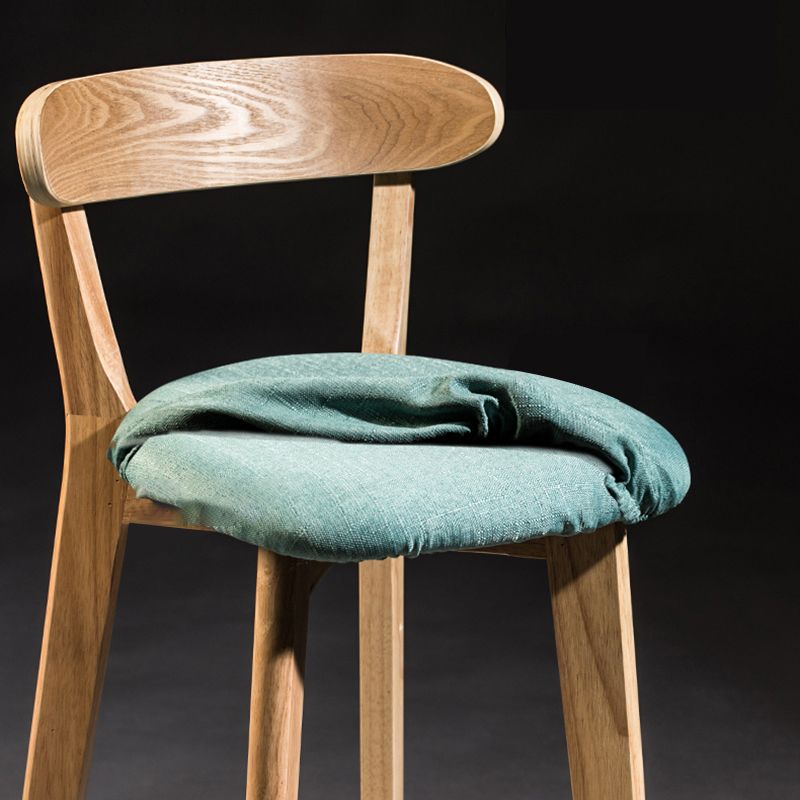 Contemporary Low Back Rubberwood Stool Matte Finish Upholstered Bar Stools Clearhalo 'Bar Furniture' 'Bar Stools' 'bar_stools' 'furn' 'furn_bar_stools' 'Furniture' 'furniture_bar_stools' 'Kitchen & Dining Furniture' 1200x1200_1e46351c-7ca1-4813-9b9d-a3c2720a35eb