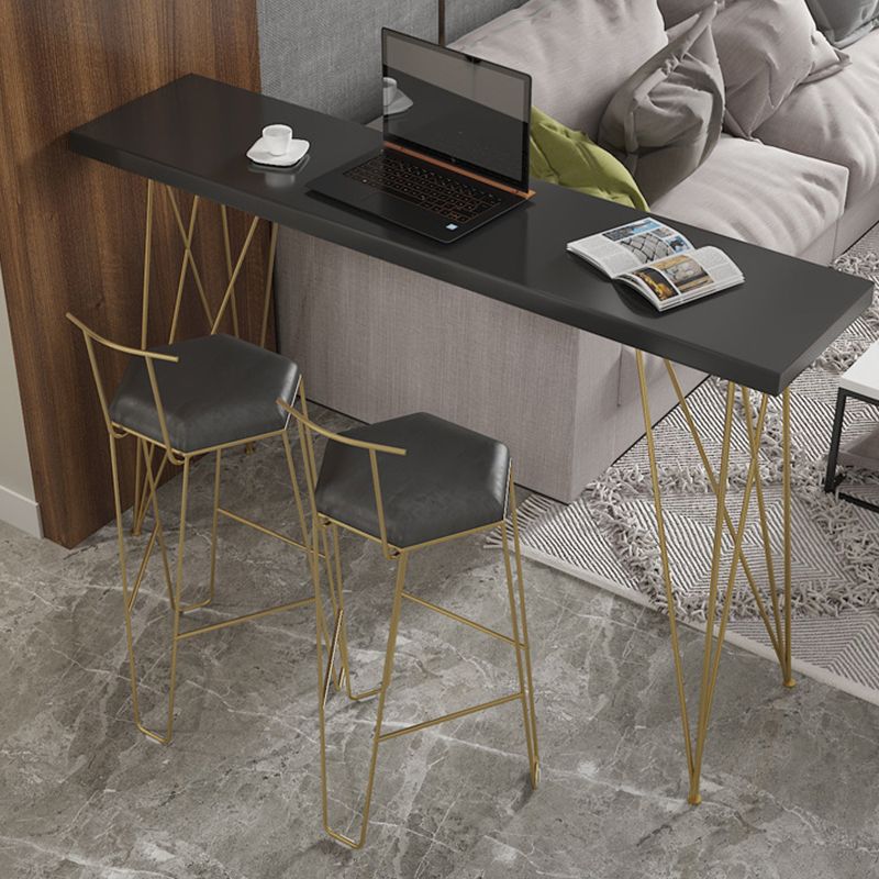 Modern Bar Height Table Solid Wood Top Bistro Table for Home Use Clearhalo 'Bar Furniture' 'Bar Tables' 'bar_tables' 'furn' 'furn_bar_tables' 'Furniture' 'Kitchen & Dining Furniture' 1200x1200_1e467892-c7fa-4d8f-bf16-9c3e695db1ad