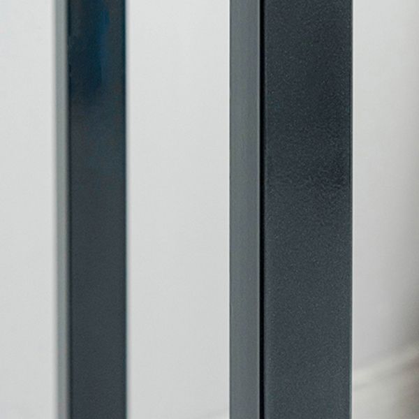 Tavolo da pranzo in pietra rettangolo in pietra tavolo da pranzo industriale con base di cavalletto in nero