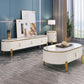 Marble TV Media Console Glam Media Console TV Stand for Living Room