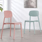 Scandinavian Plastic Kitchen Dining Chair Armless Open Back Chair Clearhalo 'Dining Chairs' 'Dining Tables & Seating' 'dining_chair' 'Furniture' 'furniture_dining_chair' 'Kitchen & Dining Furniture' 1200x1200_1e48f05f-e6f3-4235-bc5a-7537cf10a090