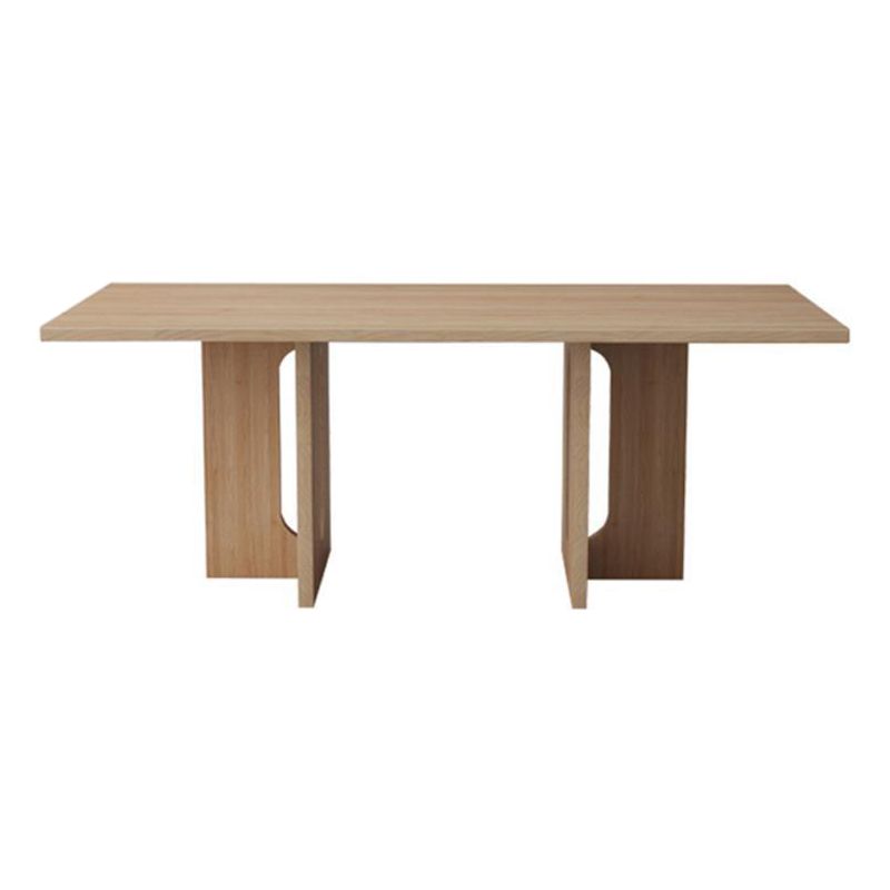 Rectangle Double Base Dining Table Modern Pine Wood Table for Kitchen Clearhalo 'Dining Tables & Seating' 'Dining Tables' 'dining_table' 'furn' 'furn_dining_table' 'Furniture' 'Kitchen & Dining Furniture' 1200x1200_1e4ada7e-b982-4303-9b0b-5f15e21524d0