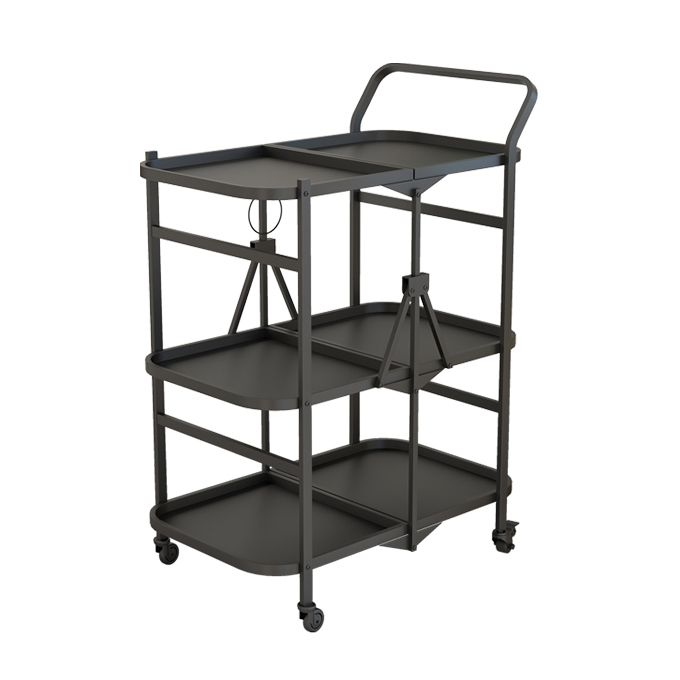 Modern 35.43"H Rolling Prep Table Rectangular Metal Prep Table for Home Use