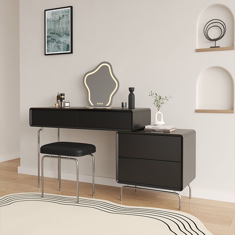 Wood Standing Makeup Vanity Set Lighted Mirror Makeup Vanity Clearhalo 'Bedroom Furniture' 'furn' 'furn_makeup_vanities' 'Furniture' 'Makeup Vanities' 'makeup_vanities' 1200x1200_1e4bb1be-e057-4fb9-989f-7fb0744fa8a1