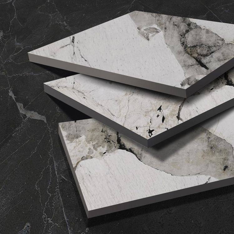 Metal Contemporary Rectangular Table Sintered Stone Top Table for Dining Room and Kitchen