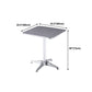 Stainless Steel Dining Table Industrial Pedestal Dining Table in Stainless Steel