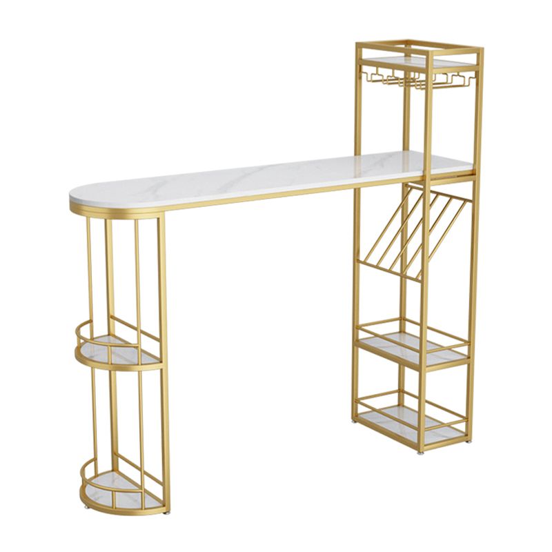 Tavolo da pub a forma irregolare in pietra sinterizzato tavolo da bistrot di bistrot lussuoso con doppio piedistallo