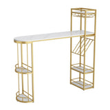 Tavolo da pub a forma irregolare in pietra sinterizzato tavolo da bistrot di bistrot lussuoso con doppio piedistallo