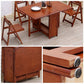 Mid-Century Modern Dinner Table Brown Solid Wood Drop-Leaf Dining Table (only table) Clearhalo ' dining_table' 'Dining Tables & Seating' 'Dining Tables' 'furn' 'furn_dining_table' 'Furniture' 'furniture_dining_table' 'Kitchen & Dining Furniture' 'kitchen&dining_furn' 'kitchen' 'kitchen_dining_table' 1200x1200_1e51fd6d-a3e6-47a3-b17e-1f049ab1749e