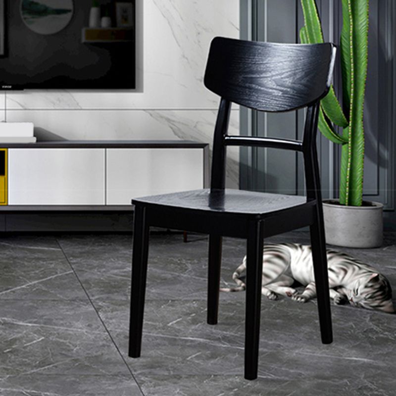 Chaise latéral de cuisine en bois contemporain à l'arrière ouvert chaise latéral