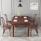 1/4/5/7 Pieces Dining Room Set Traditional Natural 4 Legs Table with Windsor Chairs Clearhalo 'Dining Room Sets' 'Dining Tables & Seating' 'dining_room_set' 'furn' 'furn_dining_room_set' 'Furniture' 'furniture_dining_room_set' 'Kitchen & Dining Furniture' 'kitchen&dining_furn' 'kitchen' 1200x1200_1e561984-2a85-415d-af4e-a3f61ea5fb26