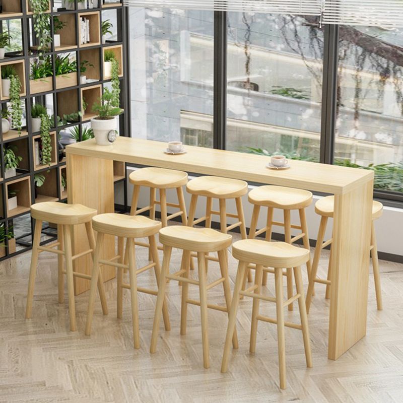 Glam Rectangle Bar Counter Table Wood Bar Counter Table for Home Clearhalo 'Bar Furniture' 'Bar Tables' 'bar_tables' 'furn' 'furn_bar_tables' 'Furniture' 'Kitchen & Dining Furniture' 1200x1200_1e56f8b8-4d30-4612-bd7d-3db5423dabbd