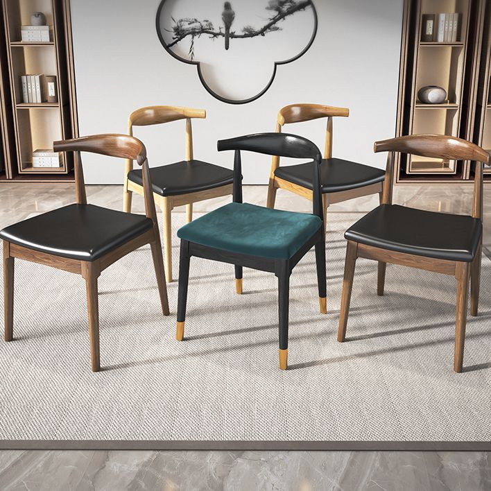 Industrial Armless Dining Chairs Solid Wood Open Back Side Chair Clearhalo 'Dining Chairs' 'Dining Tables & Seating' 'dining_chair' 'furn' 'furn_dining_chair' 'Furniture' 'Kitchen & Dining Furniture' 1200x1200_1e580693-28c6-4627-a09e-9555f08baece