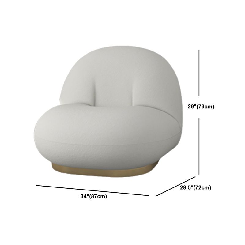 Contemporary Curved Sofa with Tight Back Standard Armless Sofa for Living Room