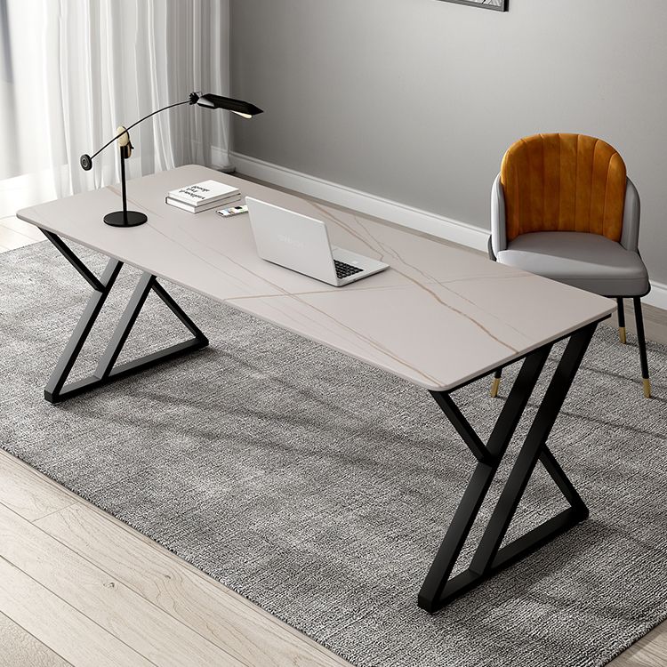 Rectangle Minimalist Dining Table White Tone Fixed Table of Sintered Stone Clearhalo ' dining_table' 'Dining Tables & Seating' 'Dining Tables' 'furn' 'furn_dining_table' 'Furniture' 'furniture_dining_table' 'Kitchen & Dining Furniture' 'kitchen&dining_furn' 'kitchen' 'kitchen_dining_table' 1200x1200_1e59151c-c64b-42fb-9cc5-2b5548e42df9