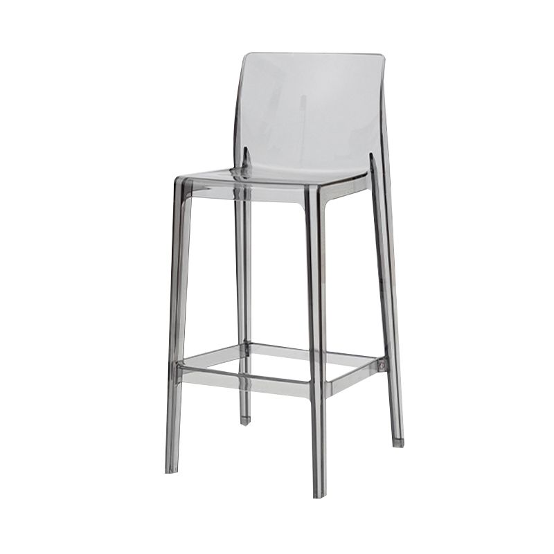 Taburete de respaldo de respaldo sin brazo moderno taburete de café acrílico con pedal