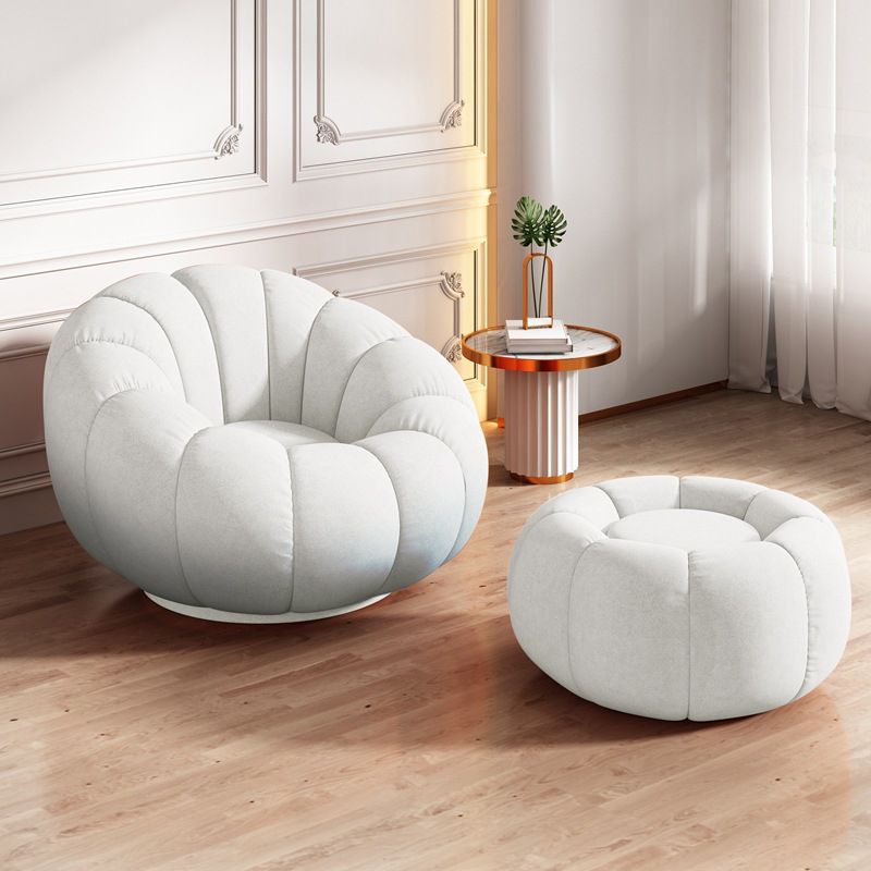 Contemporary 1-seat Solid Color Curved Sofa with Sloped Arms for Bedroom Clearhalo 'furn' 'furn_sofas' 'Furniture' 'furniture_sofas' 'kitchen' 'kitchen_sofas' 'Living Room Furniture' 'Sofa' 'sofas' 1200x1200_1e5b436c-da46-43a9-9e88-432a55cb8807