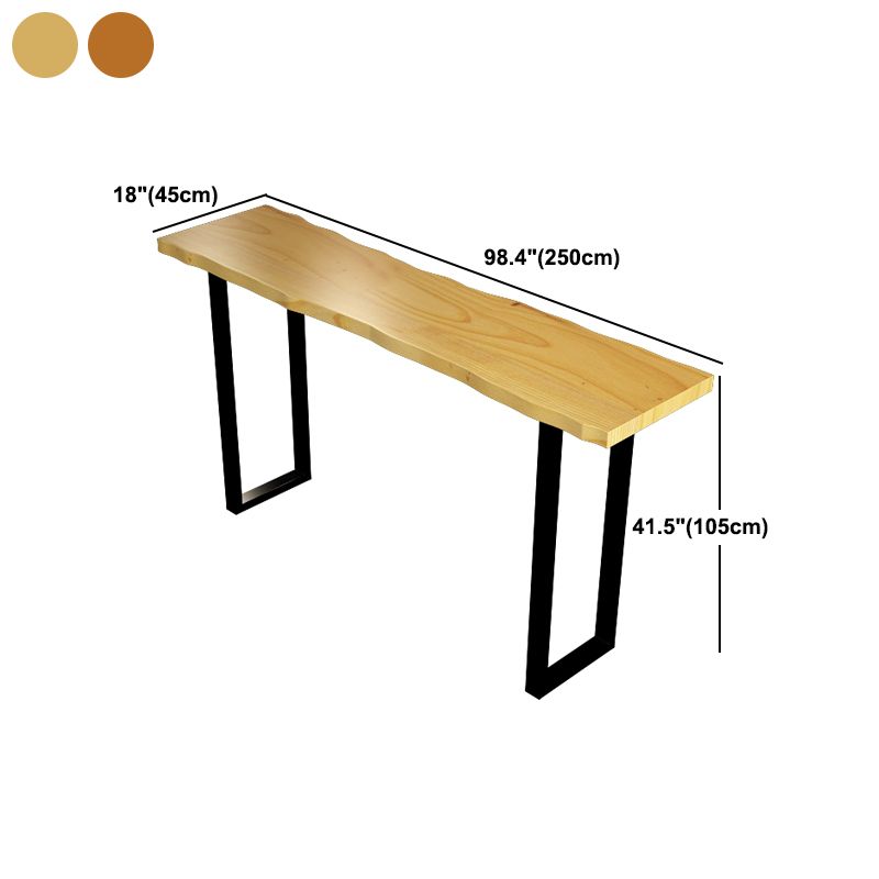 Industrial 1/4 Pieces Bar Table Set Rectangle Pine Wood Counter Table with High Stools Clearhalo 'Bar Furniture' 'furn' 'furn_home_bar_bar_sets' 'Furniture' 'Home Bars & Bar Sets' 'home_bar_bar_sets' 'Kitchen & Dining Furniture' 1200x1200_1e5e8a8f-51c1-4e19-a672-ec2f75bfb8fe