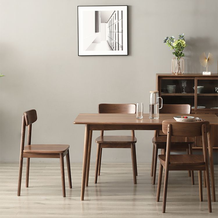 Contemporary Solid Wood Top Dining Room Furniture with Wooden 4 Legs Table Dinette Set Clearhalo 'Dining Room Sets' 'Dining Tables & Seating' 'dining_room_set' 'furn' 'furn_dining_room_set' 'Furniture' 'furniture_dining_room_set' 'Kitchen & Dining Furniture' 'kitchen&dining_furn' 'kitchen' 1200x1200_1e60007a-7205-4adb-8d46-841aca3bc2e6