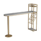 Glam Style Gold Iron Bar Table 41.3"H Faux Marble White Top Bistro Table with Wine Rack Clearhalo 'Bar Furniture' 'Bar Tables' 'bar_tables' 'Furniture' 'furniture_bar_tables' 'Kitchen & Dining Furniture' 'kitchen&dining_furn' 'kitchen' 1200x1200_1e60cf59-7ac9-48ad-ba44-3c4ff89adedf