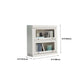 Libreria moderna di stoccaggio chiuso da 12,5 "W White Wohi Legno scaffale con porte di vetro