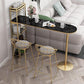 Glam Style Bar Table 42-inch Height Artificial Marble Top and Iron Pedestal Pub Table Clearhalo 'Bar Furniture' 'Bar Tables' 'bar_tables' 'furn' 'furn_bar_tables' 'Furniture' 'furniture_bar_tables' 'Kitchen & Dining Furniture' 1200x1200_1e629cb4-9cfd-47d5-9b0c-366bfb81029c