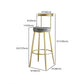 Glam Low Back Bar and Counter Stool Round Stool with 4 Gold Legs Clearhalo 'Bar Furniture' 'Bar Stools' 'bar_stools' 'furniture_bar_stools' 'Kitchen & Dining Furniture' 'kitchen&dining_furn' 'kitchen' 'kitchen_furn' Furniture' 1200x1200_1e63c789-4424-46f1-abb3-988cd7705c45