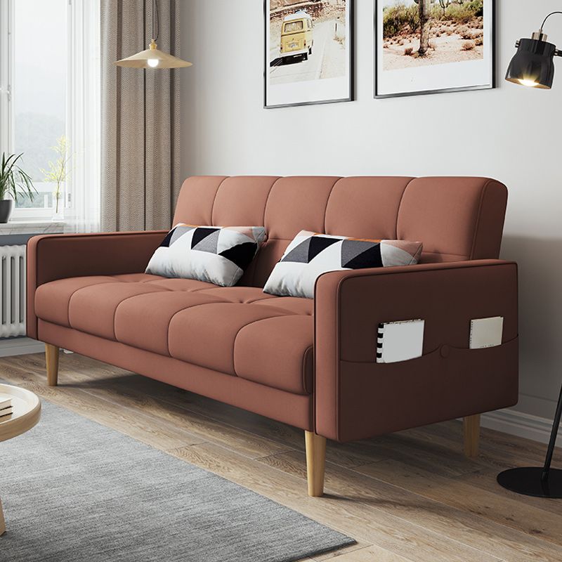 Contemporary Biscuit Back Sofa Bed 22.44"High Square Arm Sofa Bed Clearhalo 'furn' 'furn_sofas' 'Furniture' 'furniture_sofas' 'kitchen' 'kitchen_sofas' 'Living Room Furniture' 'Sofa' 'sofas' 1200x1200_1e651a82-7bdd-4e9c-8954-2fc2f6f95460