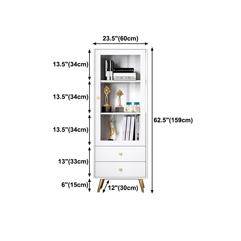 Glam Style Bookshelf Standard Closed Back Shelf Bookcase With Cabinet Clearhalo 'Bookcases' 'furn' 'furn_bookcases' 'Furniture' 'furniture_bookcases' 'kitchen' 'kitchen_bookcases' 'Living Room Furniture' 'Office Furniture' 1200x1200_1e656aa1-47ed-4d0a-91a0-1b1a27f33b52